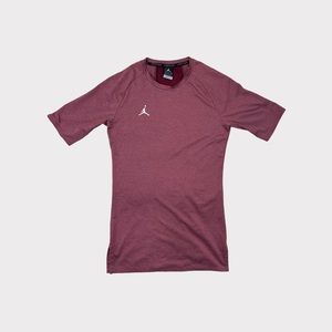 Nike Air Jordan DriFit Alpha Compression athletic top size Small Maroon